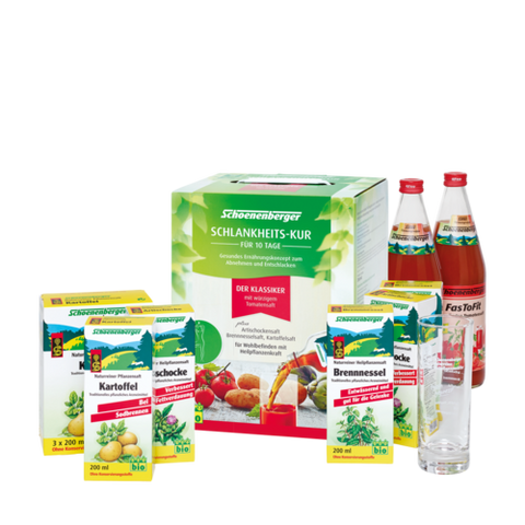 Schoenenberger Schlankheits-Kur "Der Klassiker" würziger Tomatensaft | 10-Tage Bio Saftkur