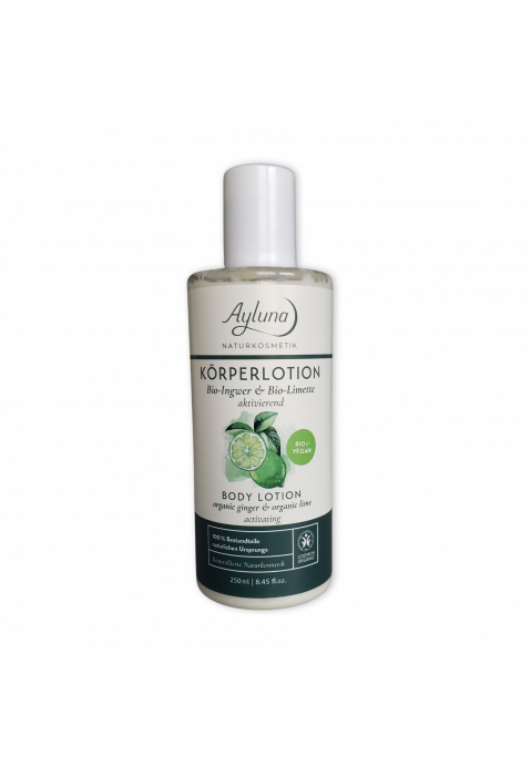 Ayluna Body Lotion Organic Ginger &amp; Organic Lime Activating Organic 250ml 