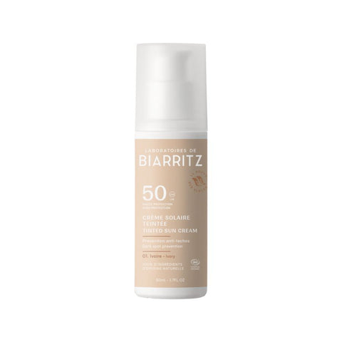 Laboratoires de Biarritz Getönte Sonnencreme wasserfest LSF 50 Elfenbein Bio 50ml