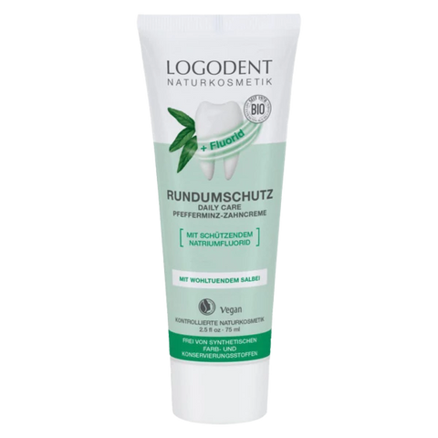 Logona Rundumschutz daily care toothpaste with fluoride organic 75ml