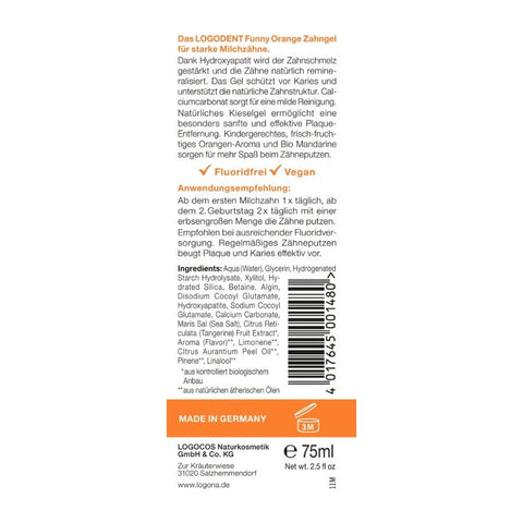 Logona Kids Zahngel Funny Orange Bio 75ml