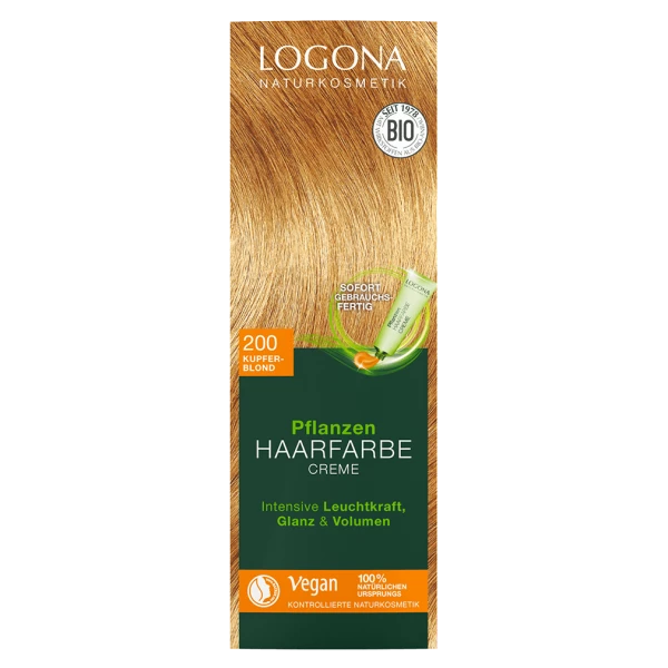 Logona Pflanzen- Haarfarbe Creme 200 Kupferblond 150ml