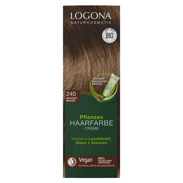 Logona Pflanzen - Haarfarbe Creme 240 Nougatbraun Bio 150ml