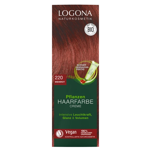 Logona Pflanzen - Haarfarbe Creme 220 Weinrot Bio 150ml