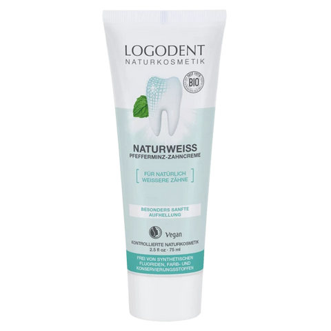 Logona Naturweiss Peppermint Toothpaste Organic 75ml