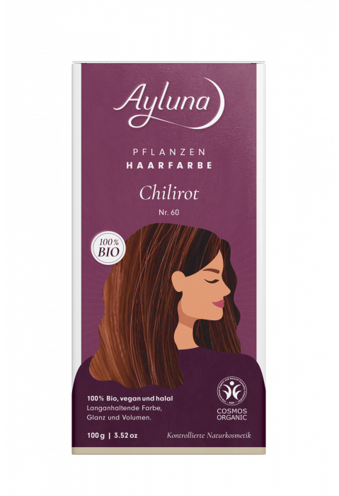 Ayluna plant hair color chili red No. 60 organic 100g 