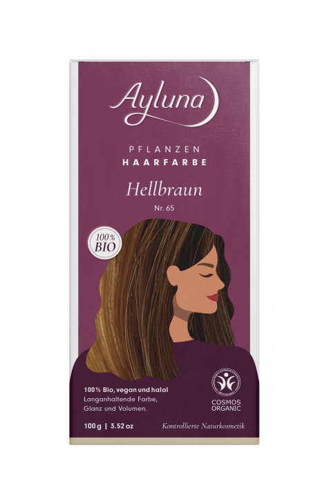 Ayluna Herbal Hair Color Light Brown No. 65 Organic 100g 