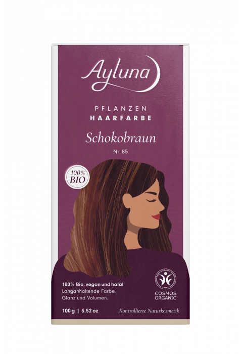 Ayluna Herbal Hair Color Chocolate Brown No. 85 Organic 100g 