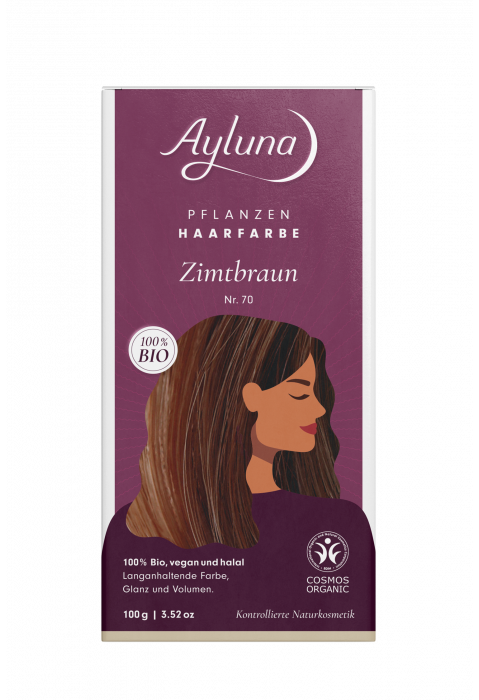 Ayluna Pflanzenhaarfarbe Zimtbraun Nr. 70 Bio 100g