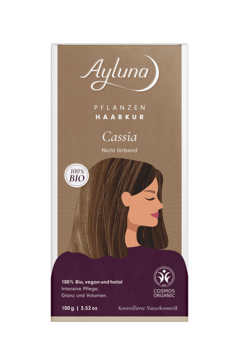 Ayluna Pflanzenhaarkur Cassia für Pflege, Glanz und Volumen Bio 100g