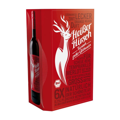 Roter Glühwein - Heißer Hirsch Bio - 6x 0.75l