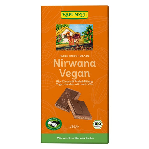 Rapunzel Nirwana Vegan Schokolade mit Praliné-Füllung HIH (100g)