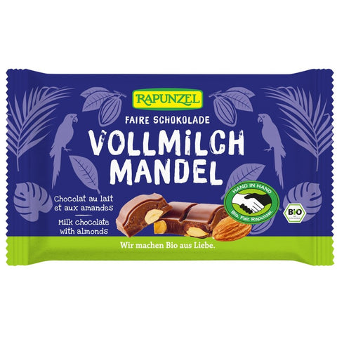 Rapunzel Vollmilch Schokolade mit ganzen Mandeln HIH (100g)