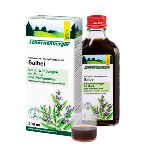 Schoenenberger Salbei, Naturreiner Heilpflanzensaft 200ml.