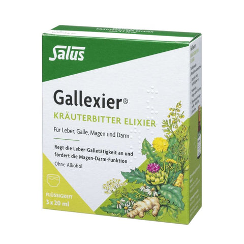 Salus Gallexier Kräuterbitter Elixier 1 Pck à 3 x 20 ml = 60 ml