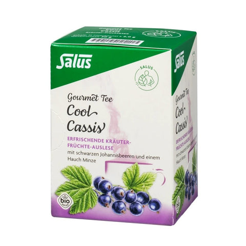 Salus Gourmet Cool Cassis, Kräuter-Früchtetee Bio 15 Filterbeutel