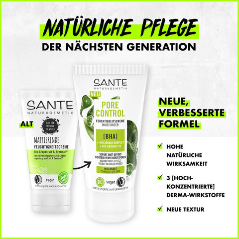 Sante Naturkosmetik Pore Control Moisturizing Cream Organic 100ml