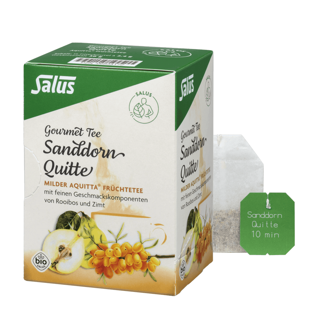 Salus Gourmet Sanddorn Quitte, Aquitta Früchtetee Bio 15 Filterbeutel