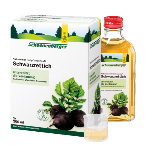 Schoenenberger Schwarzrettich, Naturreiner Heilpflanzensaft 3X200ml.