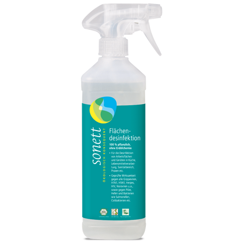 Sonett surface disinfection spray bottle 500ml organic