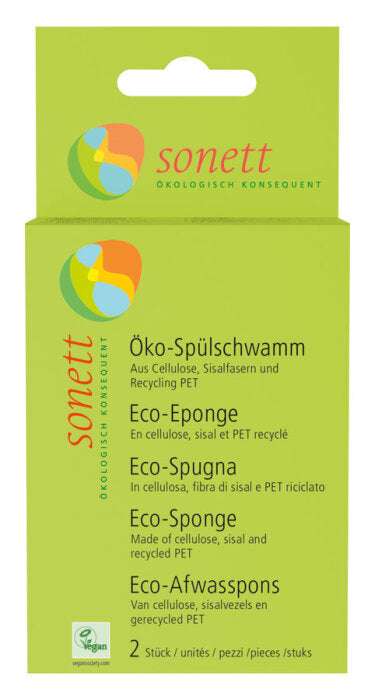 Sonett eco dishwashing sponge 2er Bio
