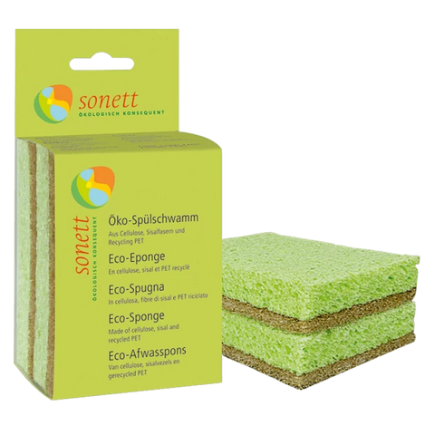 Sonett eco dishwashing sponge 2er Bio
