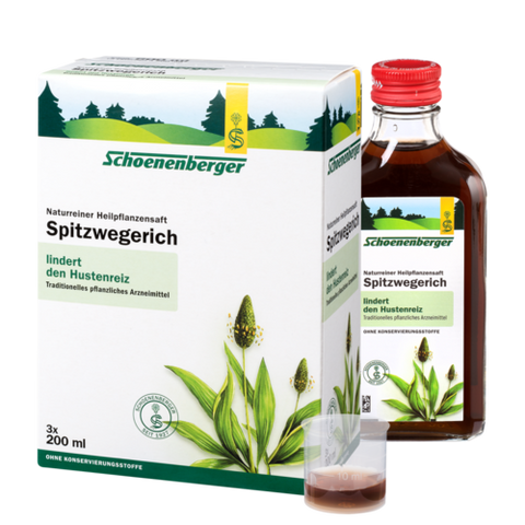 Schoenenberger Spitzwegerich, Naturreiner Heilpflanzensaft 3X200ml.