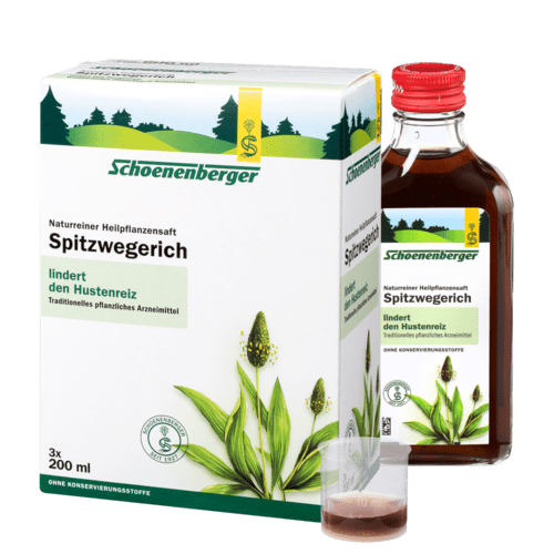 Schoenenberger Spitzwegerich, Naturreiner Heilpflanzensaft 3X200ml.