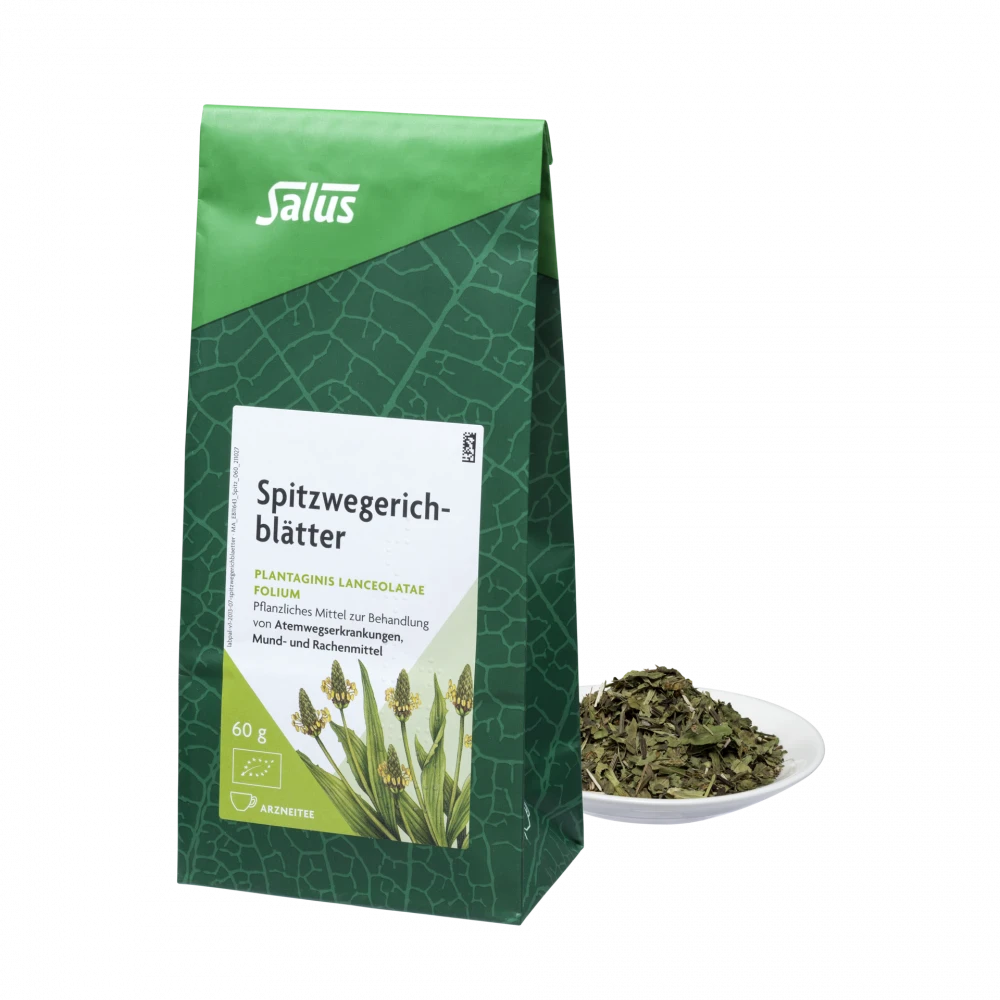 Spitzwegerichblätter Arzneitee Bio Salus 60 G