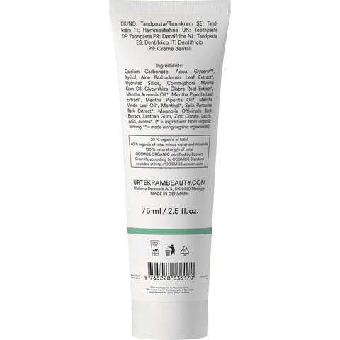 Urtekram Strong Mint Toothpaste Bio 75 ml