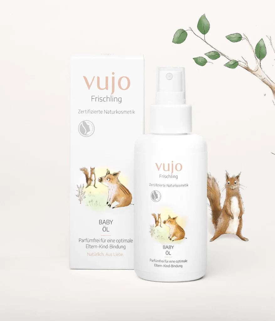 vujo Baby Öl 100.0ml - besonders mild für Babymassage und als Badeöl